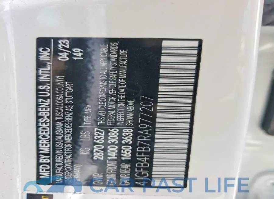 4JGFB4FB7RA977207# 14