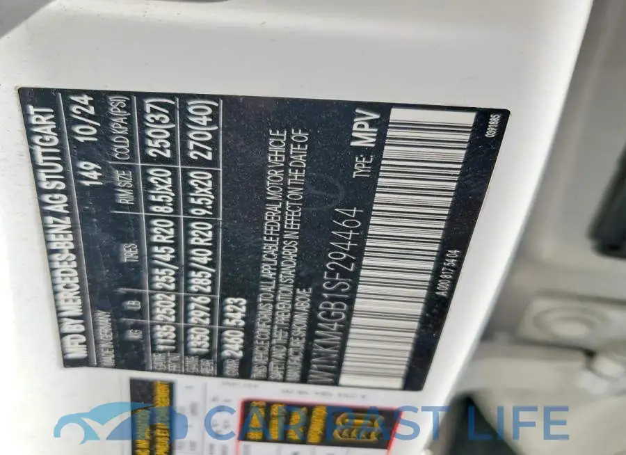 W1NKM4GB1SF294464# 12