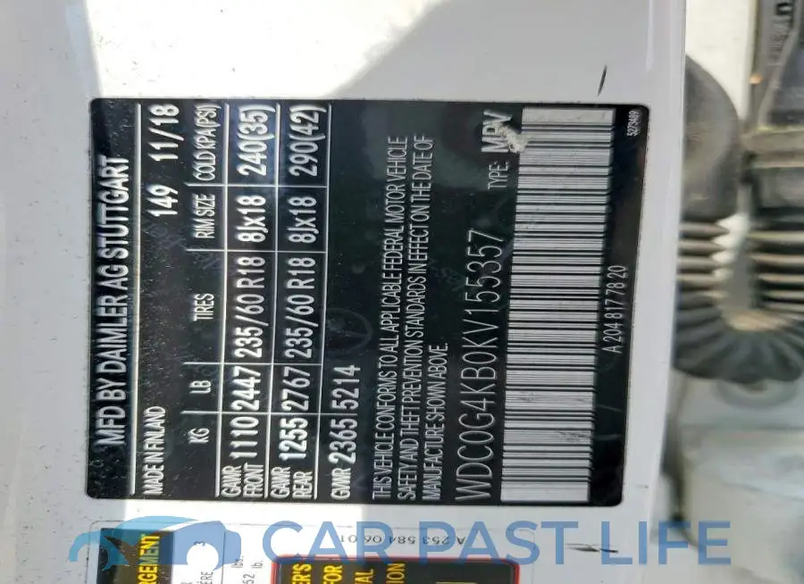 WDC0G4KB0KV155357# 13