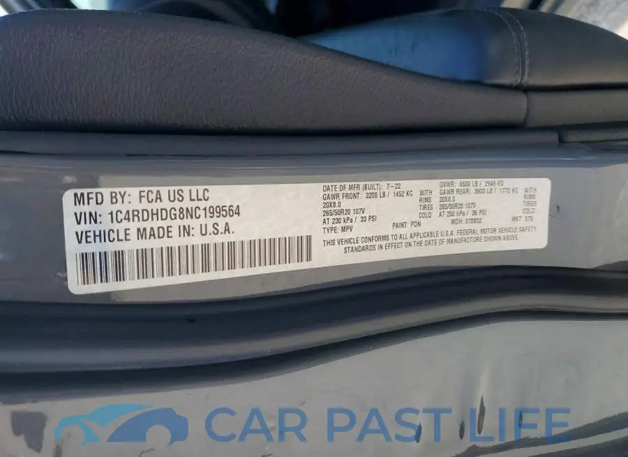 1C4RDHDG8NC199564# 13