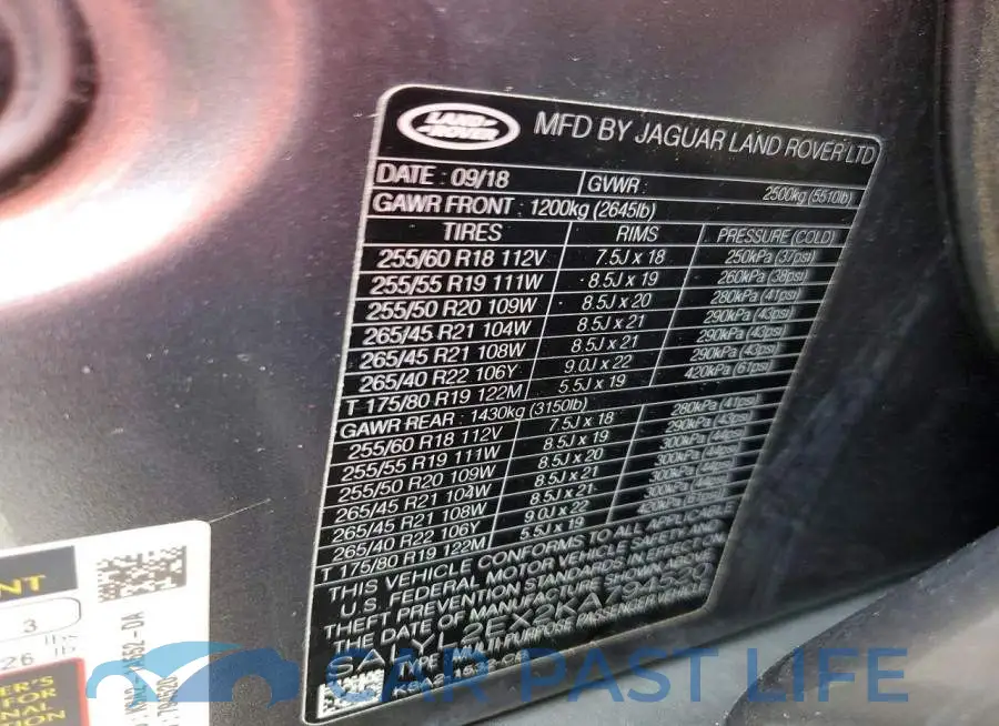 SALYL2EX2KA794520# 12