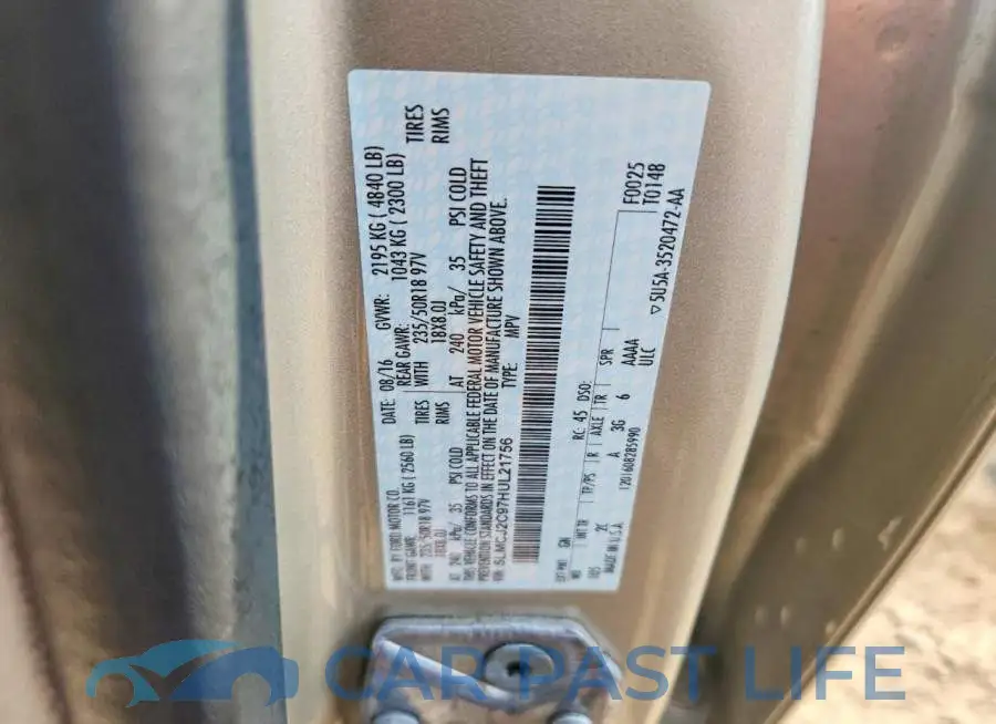 5LMCJ2C97HUL21756# 12