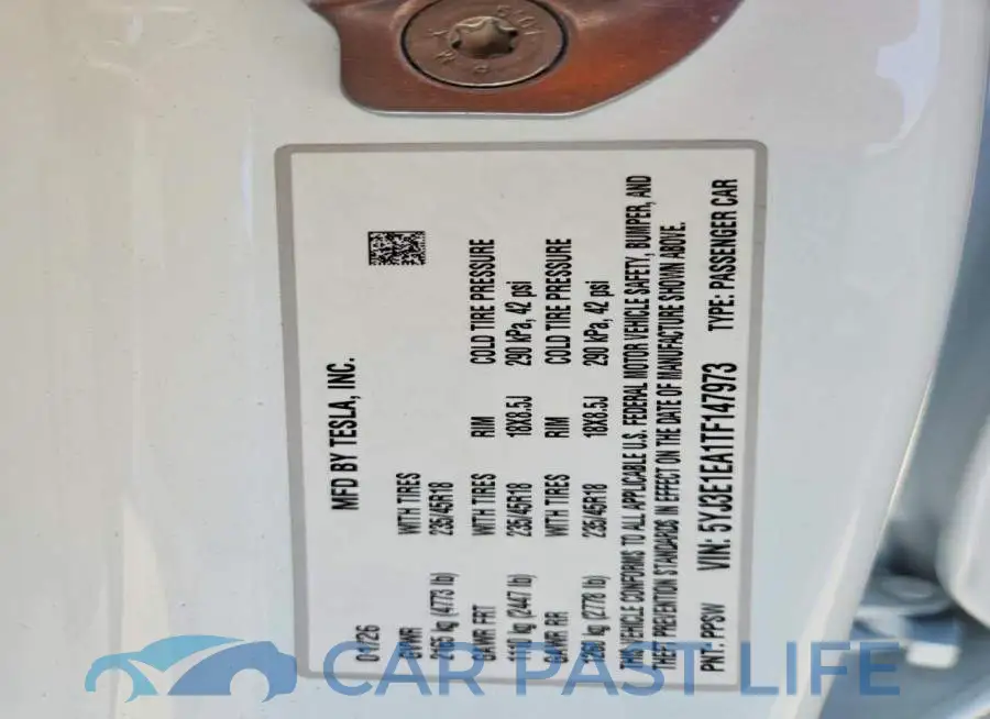 5YJ3E1EA1TF147973# 13