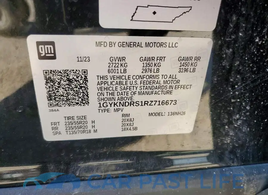1GYKNDRS1RZ716673# 13