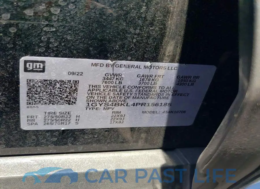 1GYS4BKL4PR156185# 12