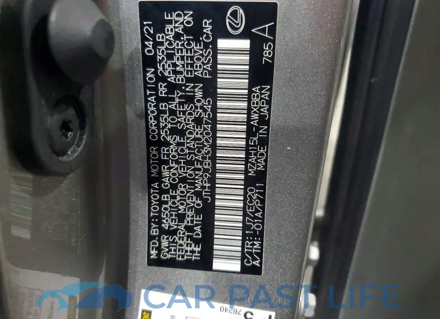 JTHP9JBH3M2047545# 13