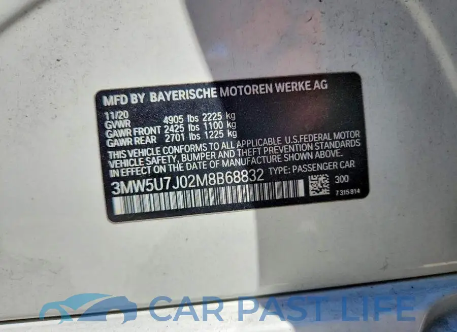 3MW5U7J02M8B68832# 12