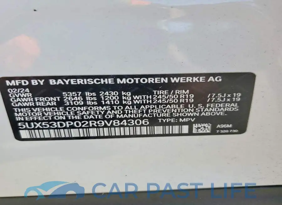 5UX53DP02R9V84306# 12