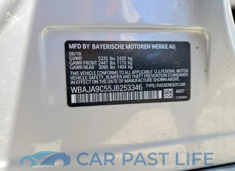 WBAJA9C55JB253346# 12