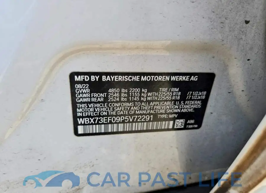 WBX73EF09P5V72291# 12