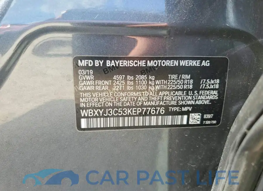 WBXYJ3C53KEP77676# 13