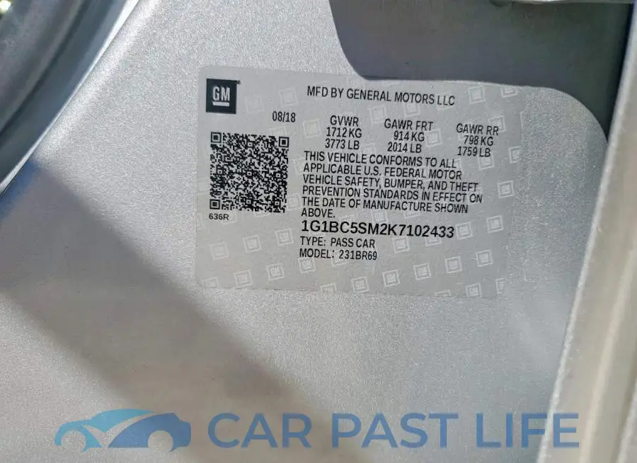 1G1BC5SM2K7102433# 13