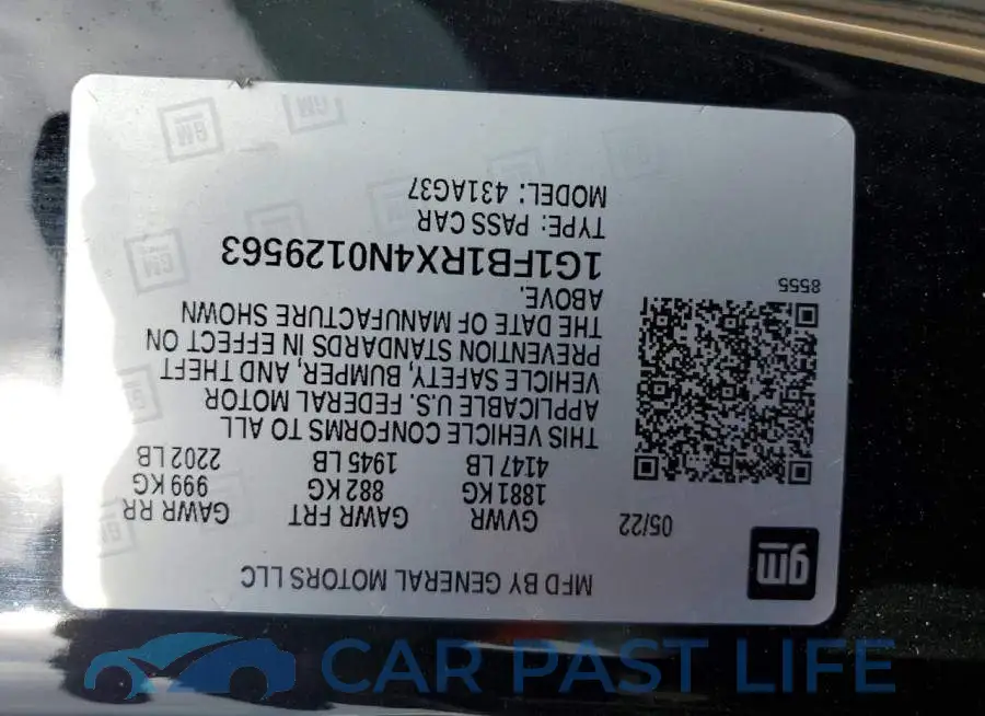 1G1FB1RX4N0129563# 12