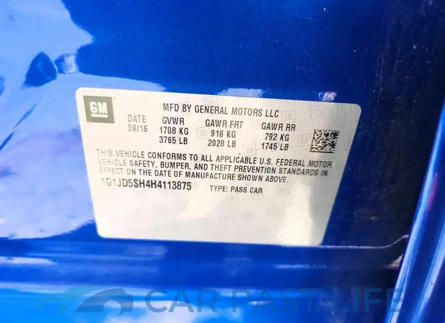 1G1JD5SH4H4113875# 12