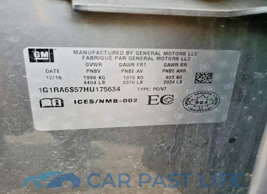 1G1RA6S57HU175634# 12
