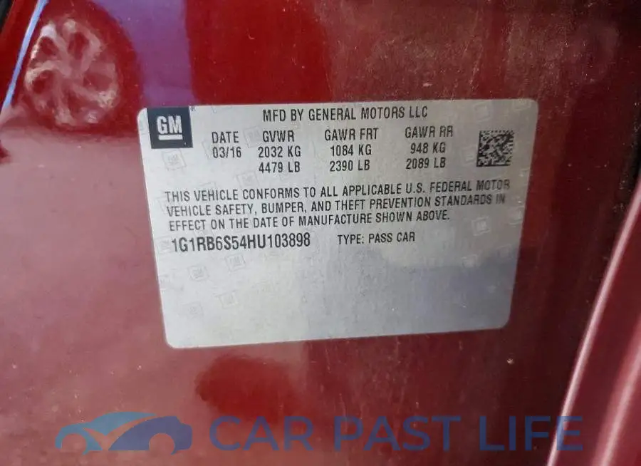 1G1RB6S54HU103898# 12