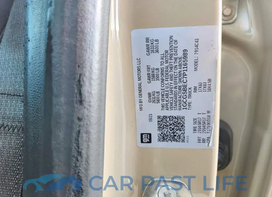 1GCGSBEC7P1165989# 12