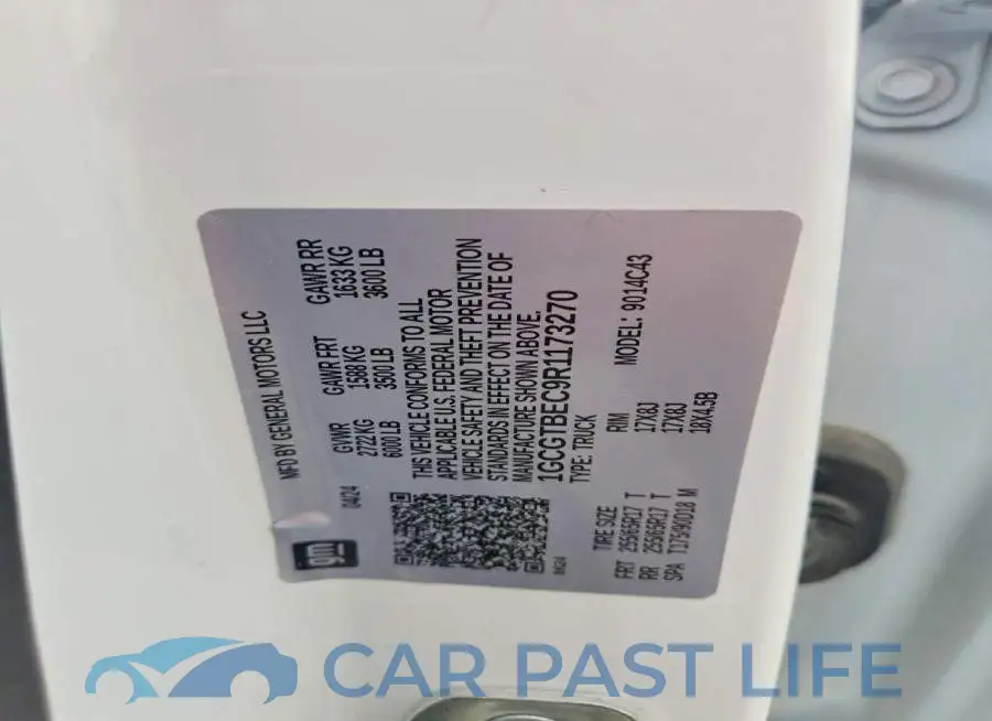 1GCGTBEC9R1173270# 13