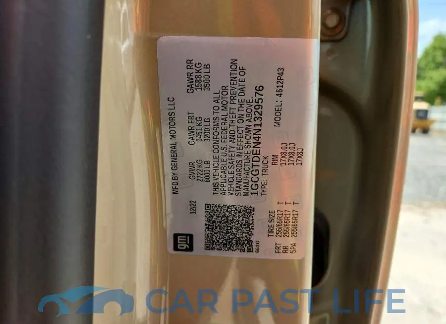 1GCGTDEN4N1329576# 12
