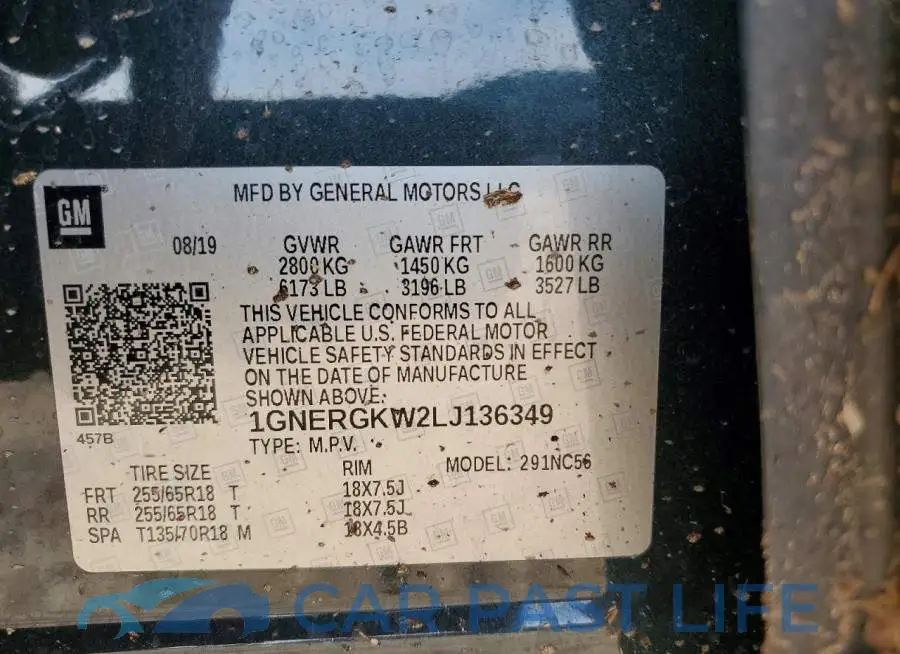 1GNERGKW2LJ136349# 13