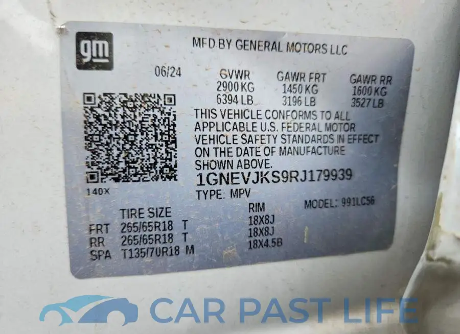 1GNEVJKS9RJ179939# 13