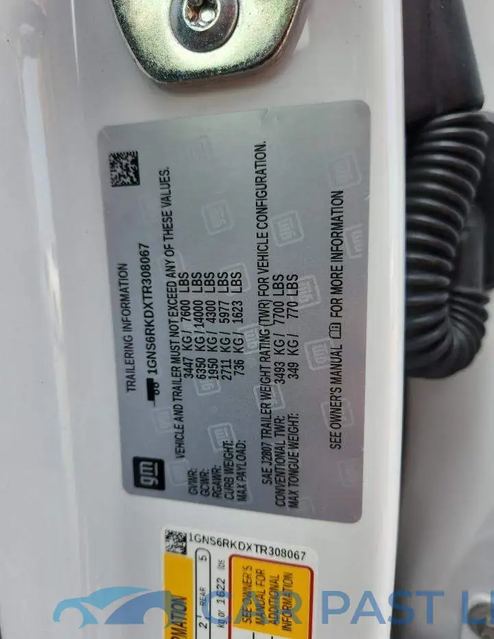1GNS6RKDXTR308067# 13