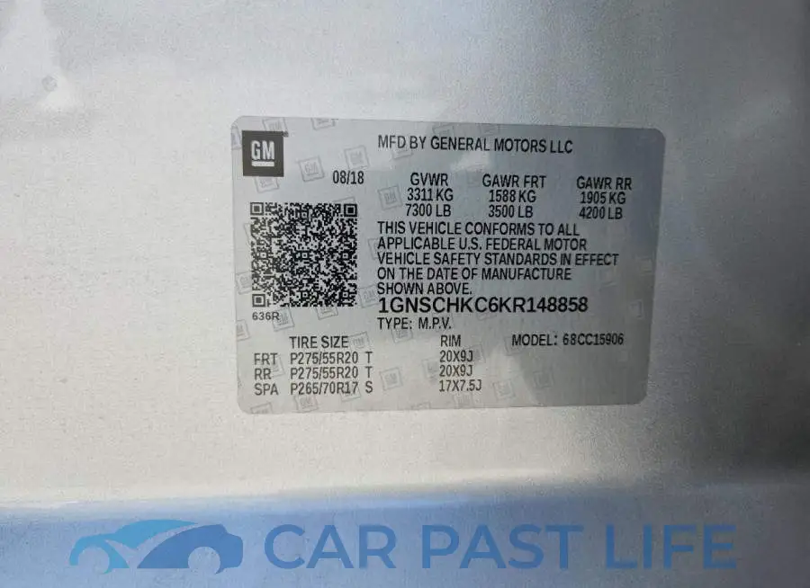 1GNSCHKC6KR148858# 13