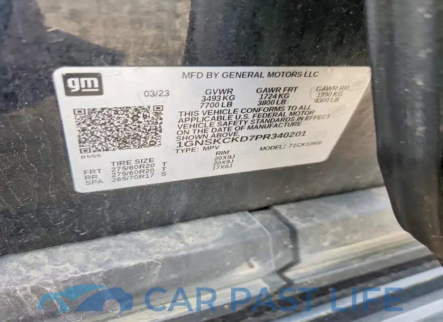 1GNSKCKD7PR340201# 14