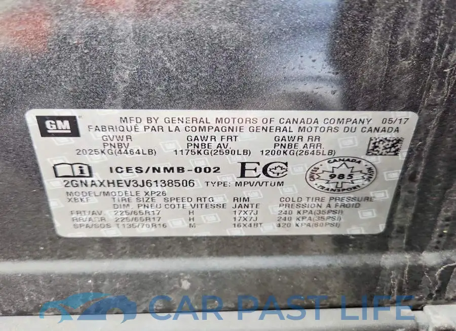 2GNAXHEV3J6138506# 13
