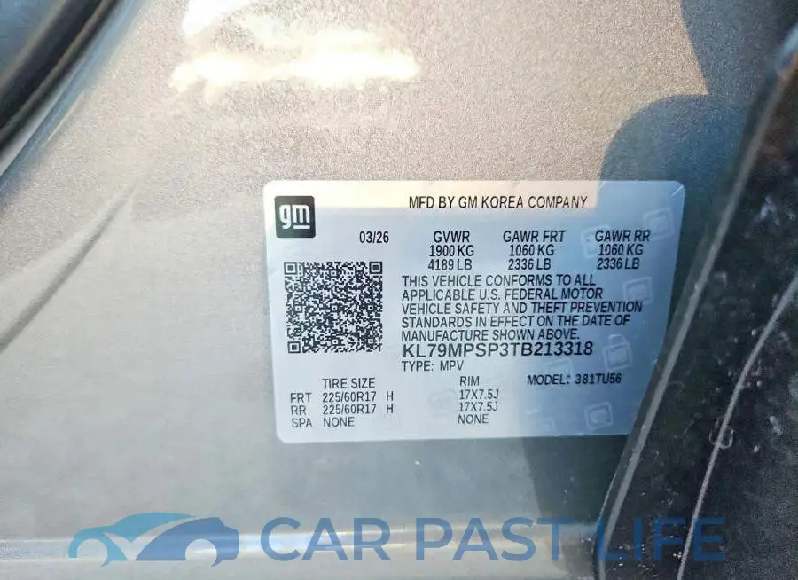 KL79MPSP3TB213318# 13