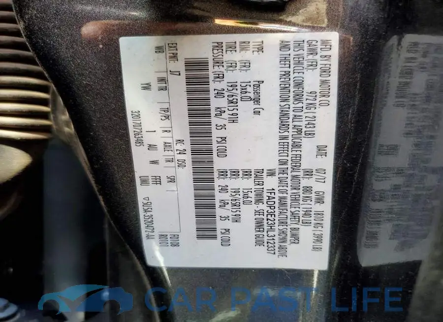 1FADP3E23HL312337# 12