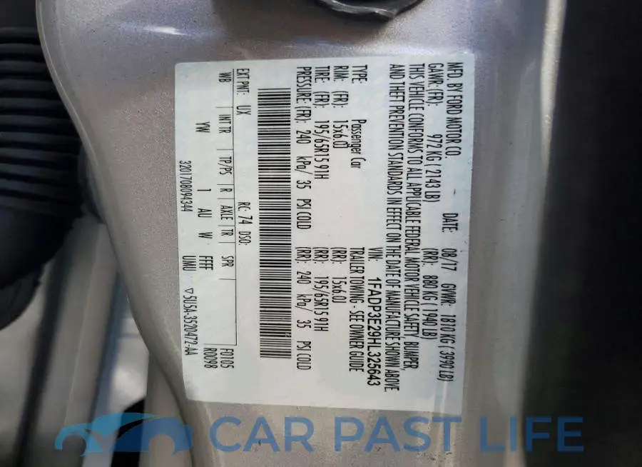 1FADP3E29HL325643# 13