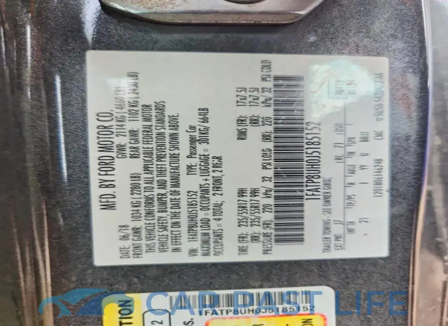 1FATP8UH0J5185152# 13