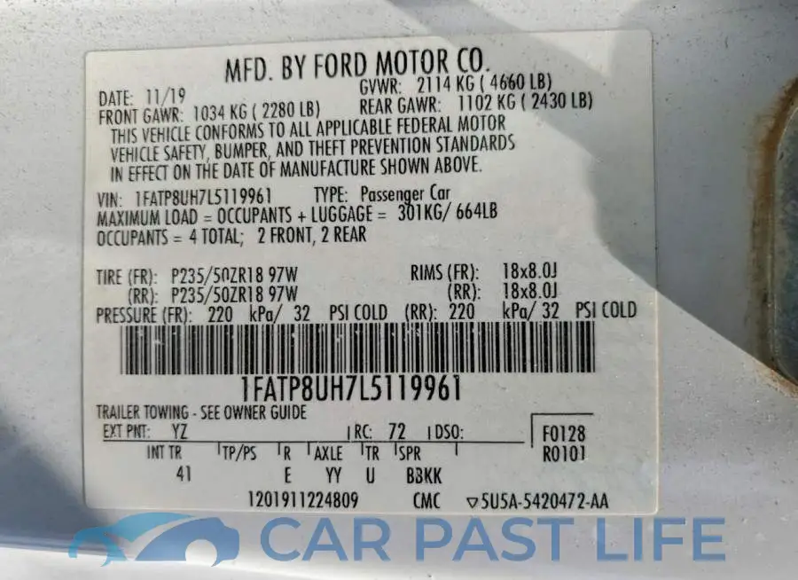 1FATP8UH7L5119961# 13