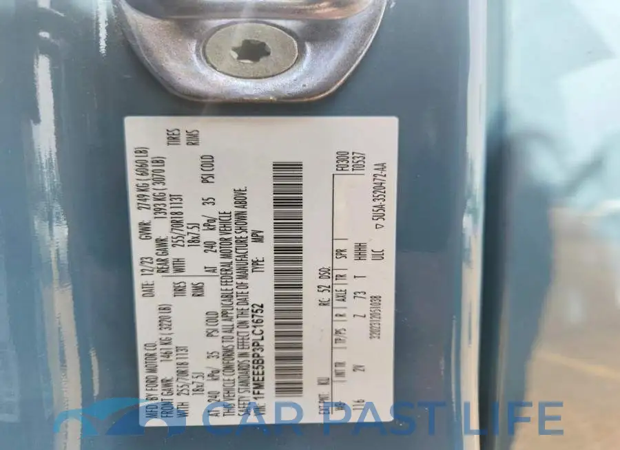1FMEE5BP3PLC16752# 12