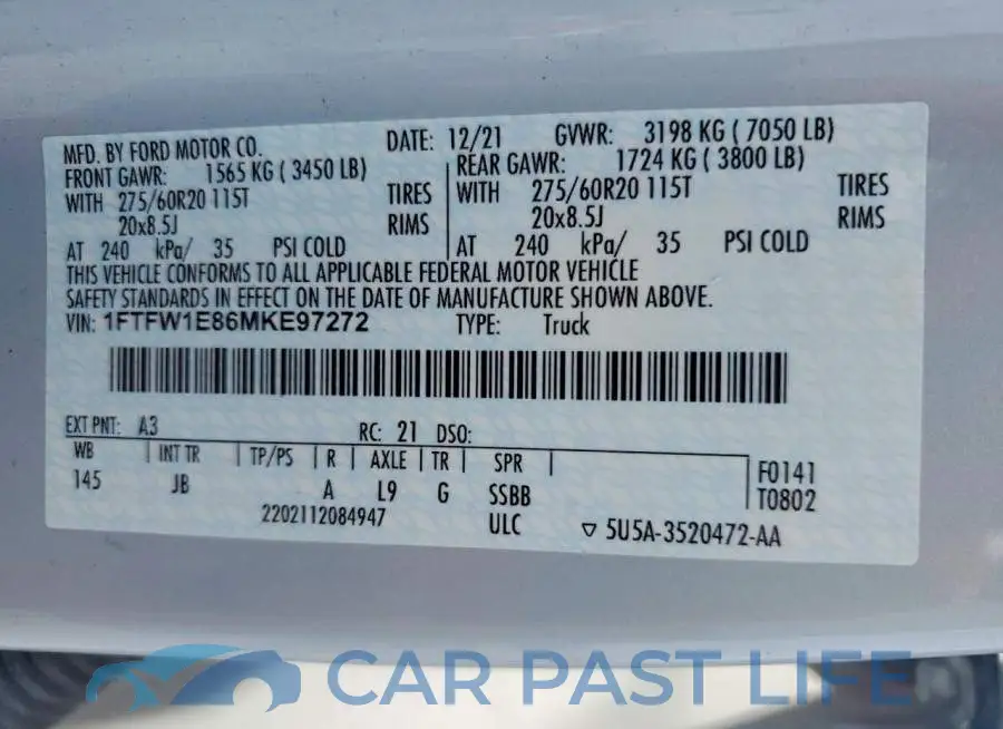 1FTFW1E86MKE97272# 13