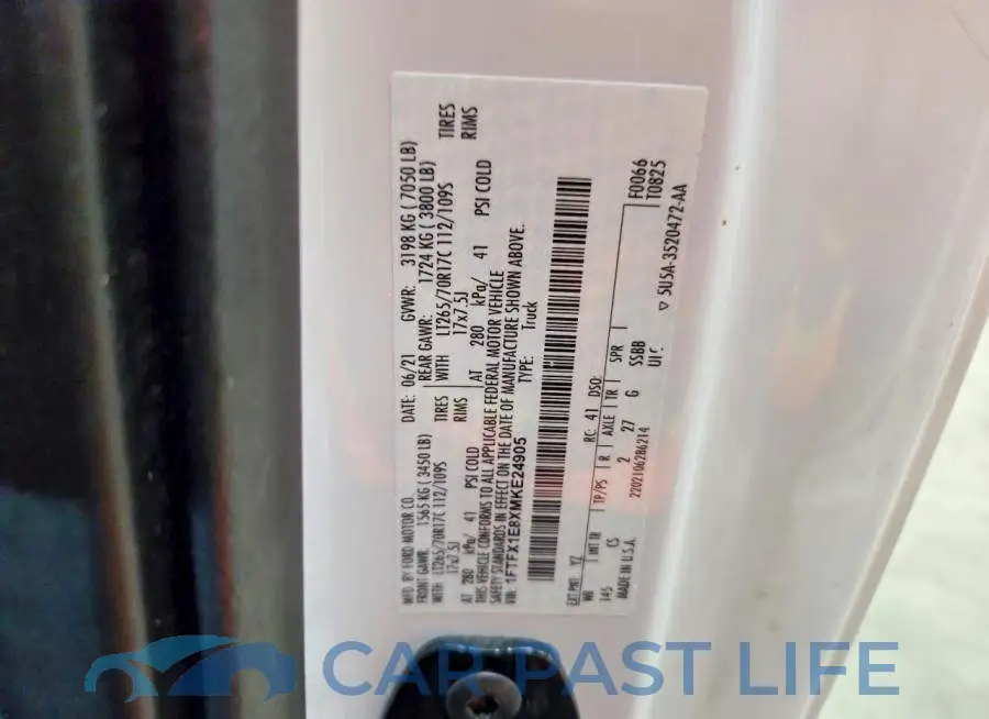 1FTFX1E8XMKE24905# 12
