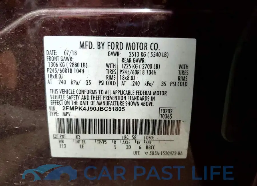 2FMPK4J90JBC51805# 13