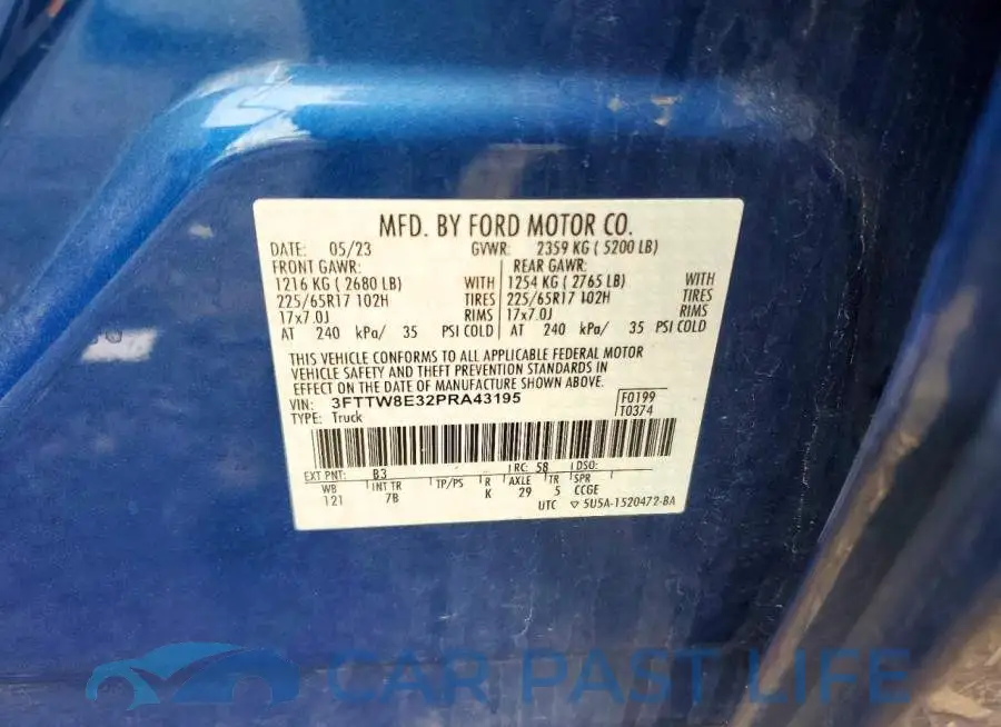 3FTTW8E32PRA43195# 12