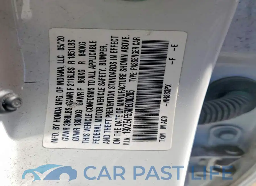 19XZE4F55ME000205# 13