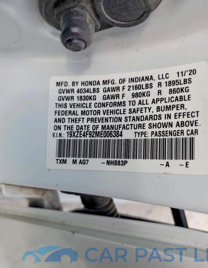 19XZE4F92ME006384# 12