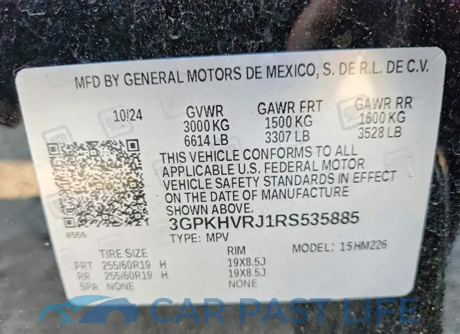 3GPKHVRJ1RS535885# 14