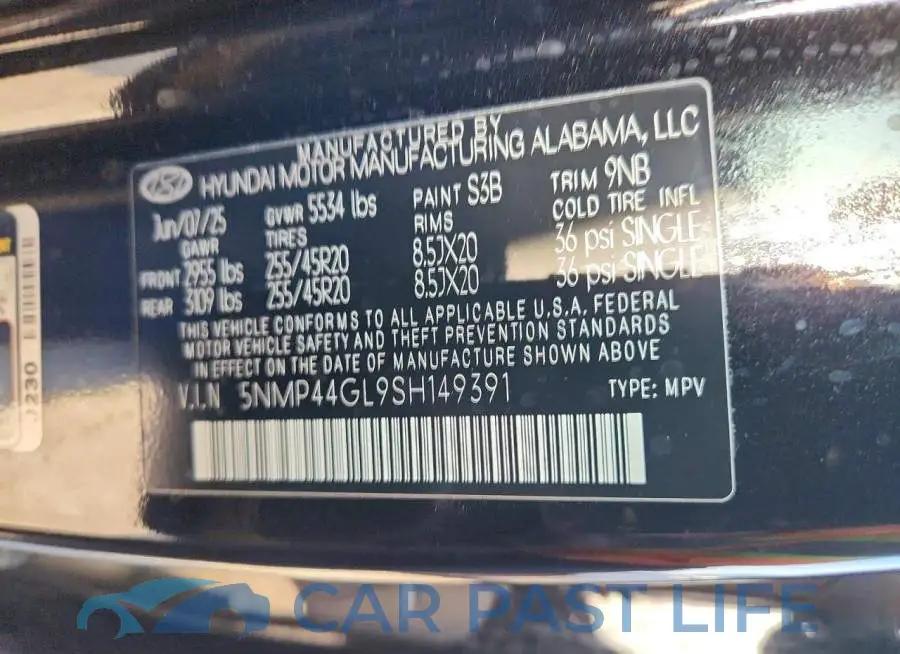 5NMP44GL9SH149391# 13