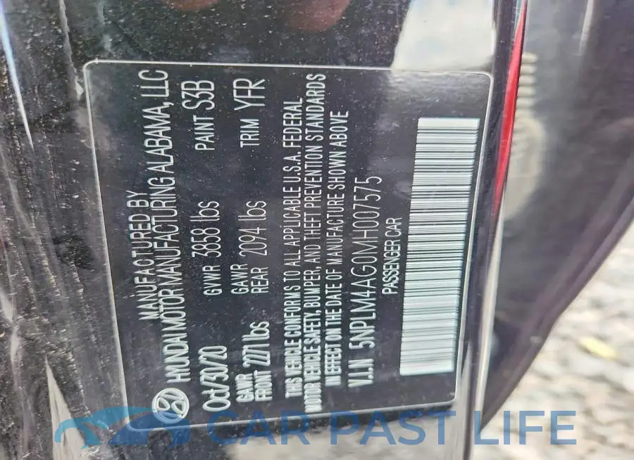 5NPLM4AG0MH007575# 12