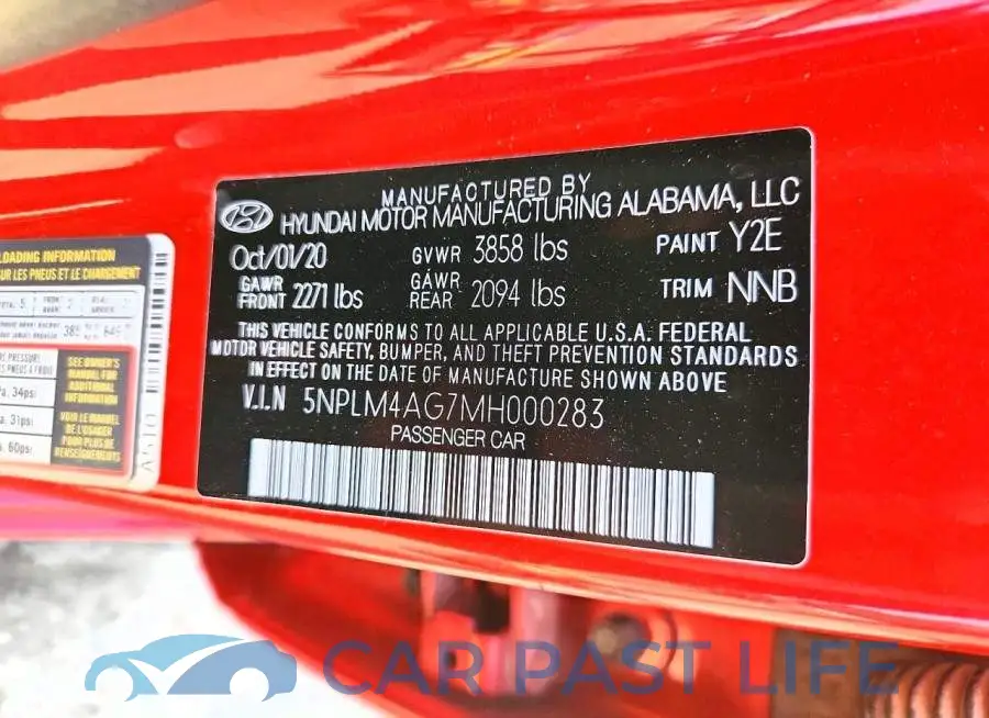 5NPLM4AG7MH000283# 12