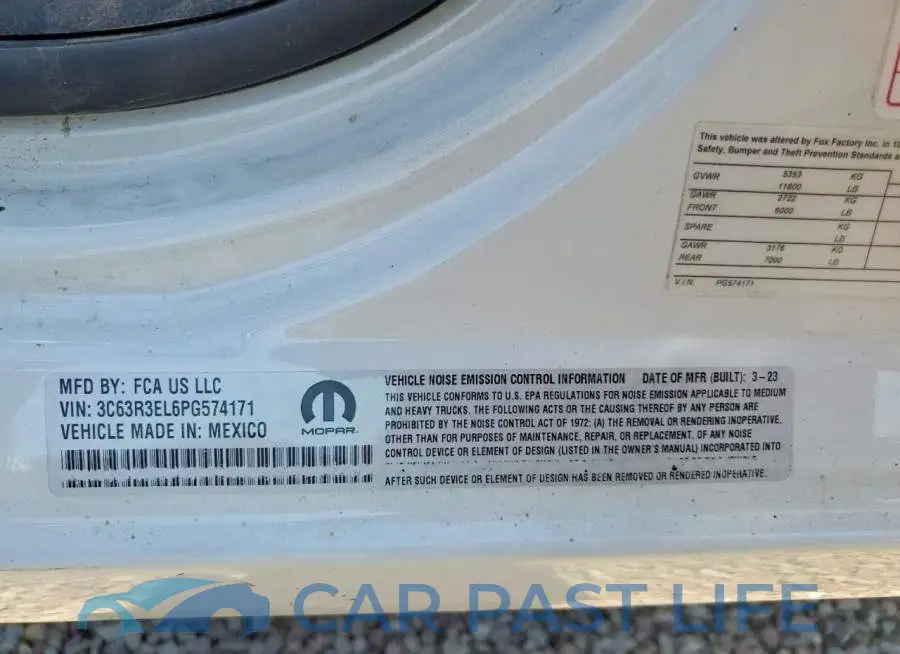 3C63R3EL6PG574171# 12