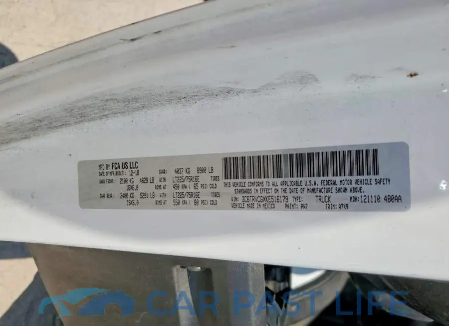 3C6TRVCGXKE516179# 13