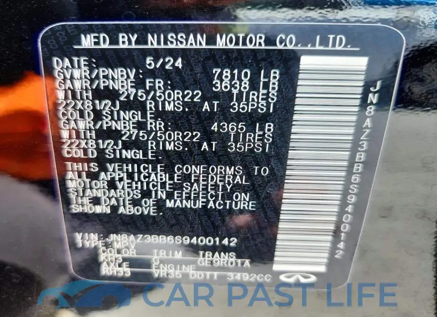 JN8AZ3BB6S9400142# 14