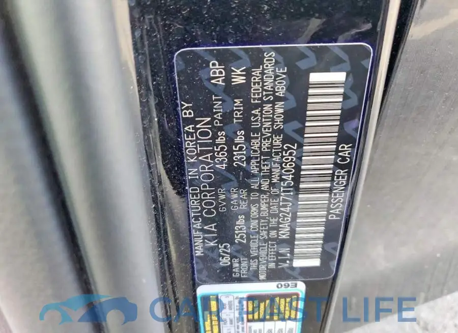 KNAG24J71T5406952# 12