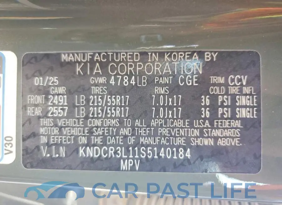 KNDCR3L11S5140184# 13
